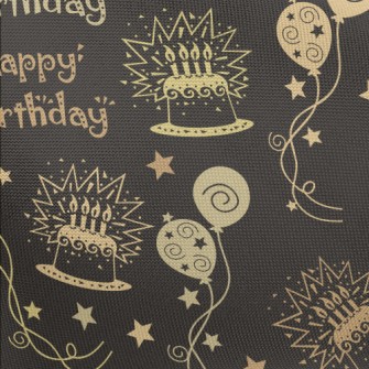 Happy Birthday Text Cake Ballo Pongee