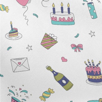 Birthday Party Pattern Pongee