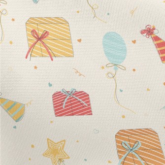 Hand Drawn Birthday Gift Ballo Pongee