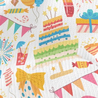 Colorful Birthday Cake Gift Pa Stretch Jersey