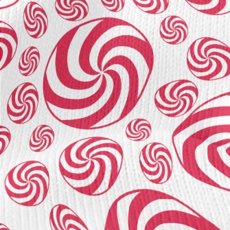 Christmas Red And White Candy Stretch Jersey