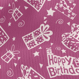 Happy Birthday Text And Gift Stretch Jersey