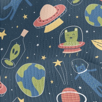 Space Cats And Aliens Stretch Jersey