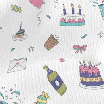 Birthday Party Pattern Stretch Jersey