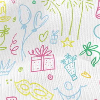 Colorful Line Birthday Party P Stretch Jersey