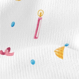 Happy Birthday English Balloon Stretch Jersey