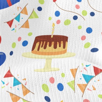 Cartoon Birthday Gift Balloon  Stretch Jersey