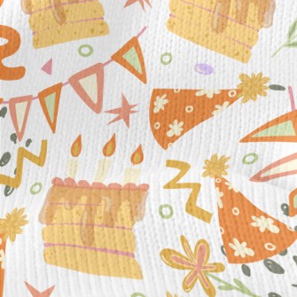 Happy Birthday Cake With Candl Stretch Jersey