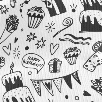 Black And White Birthday Party Stretch Jersey