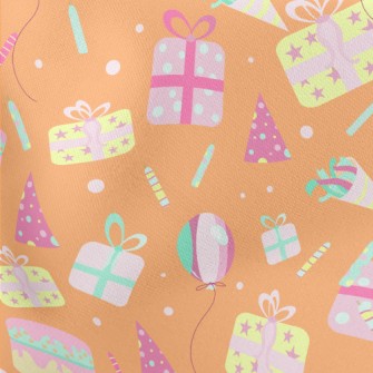 Birthday Presents And Balloons Lightweight Cotton Poplin