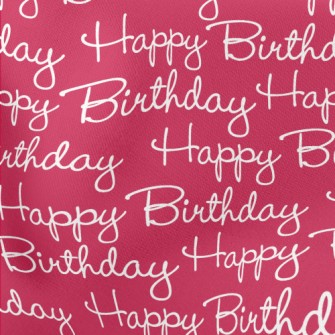 Handwritten Happy Birthday In  Lightweight Cotton Poplin