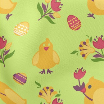 Cute Little Chicken Holding A  Lightweight Cotton Poplin