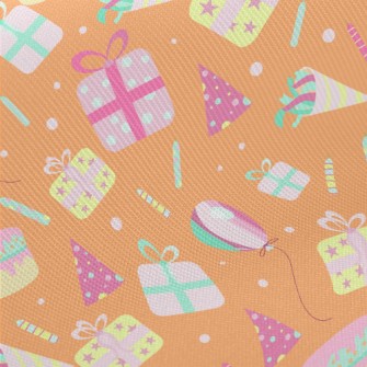 Birthday Presents And Balloons Midweight Cotton Poplin