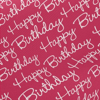 Handwritten Happy Birthday In  Midweight Cotton Poplin