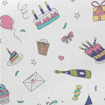Birthday Party Pattern Midweight Cotton Poplin