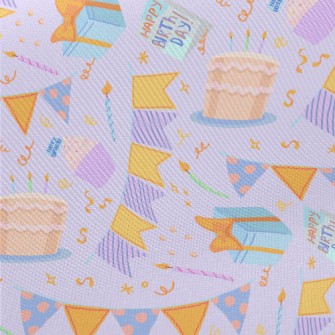 Birthday Cake Gift Candle Bann Midweight Cotton Poplin
