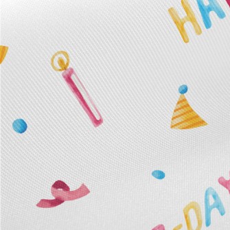Happy Birthday English Balloon Midweight Cotton Poplin