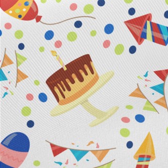 Cartoon Birthday Gift Balloon  Midweight Cotton Poplin