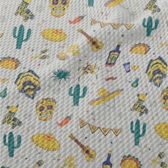 Mexican Skull Hat Cactus Birdseye Piqué