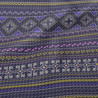 Tribal Retro Ethnic Patterns Birdseye Piqué