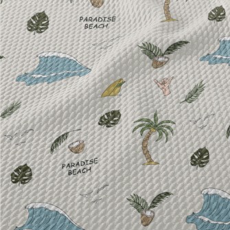 Surf With Palm Trees And Cocon Birdseye Piqué