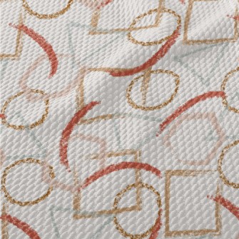Crayon-style Geometric Pattern Birdseye Piqué