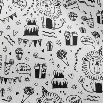 Cute Lion Birthday Party Chiffon