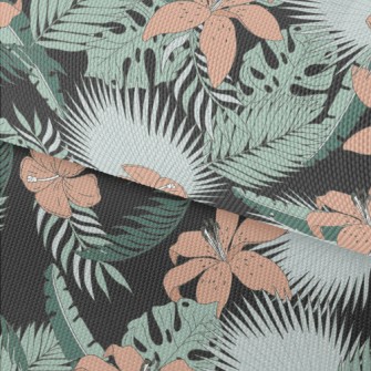 Hand Drawn Tropical Leaves And Waterproof Oxford
