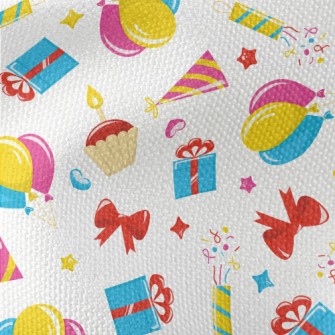 American Cartoon Birthday Patt Waterproof Canvas
