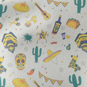 Mexican Skull Hat Cactus Waterproof Canvas