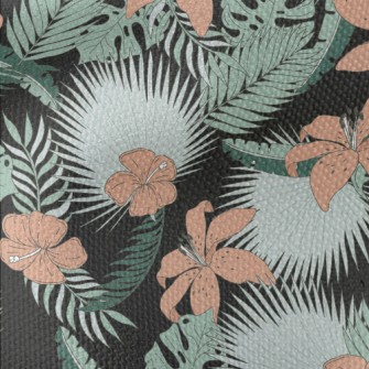 Hand Drawn Tropical Leaves And Waterproof Canvas