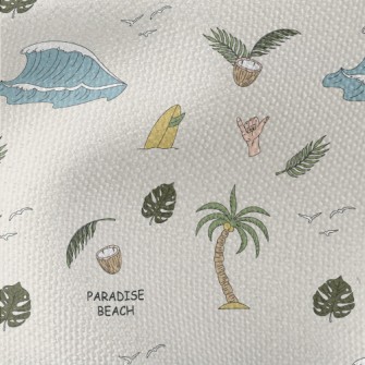 Surf With Palm Trees And Cocon Waterproof Canvas