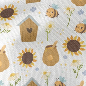 Cute Bees And Flowers Waterproof Canvas