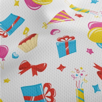 American Cartoon Birthday Patt Athletic Mesh Flat Back