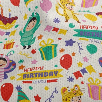 Children&#39;s Birthday Party Athletic Mesh Flat Back