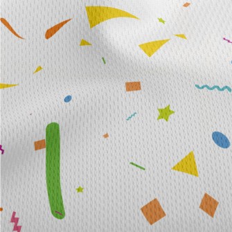 Colorful Irregular Geometric P Athletic Mesh Flat Back