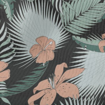 Hand Drawn Tropical Leaves And Terry