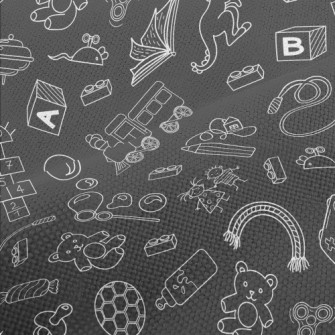 Hand Drawn Children&#39;s Toys Performance Linen