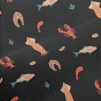 Hand Drawn Fresh Seafood Performance Linen
