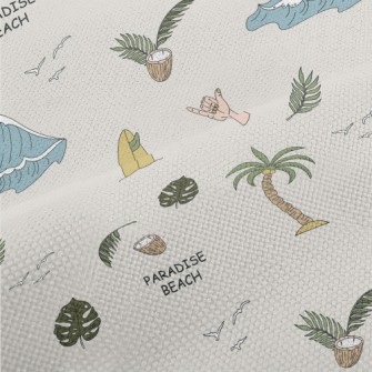 Surf With Palm Trees And Cocon Performance Linen