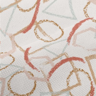 Crayon-style Geometric Pattern Performance Linen