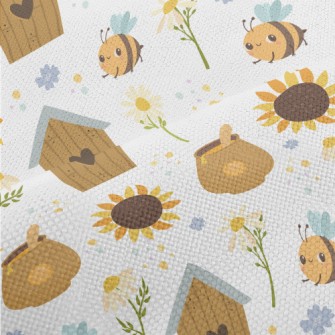 Cute Bees And Flowers Performance Linen