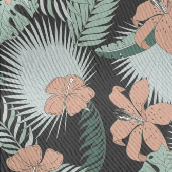 Hand Drawn Tropical Leaves And Standard Corduroy