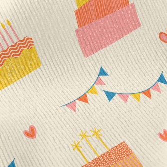 Hand Drawn Style Birthday Cake Standard Corduroy