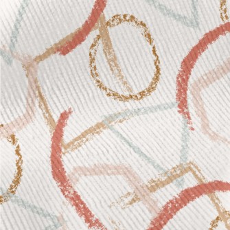 Crayon-style Geometric Pattern Standard Corduroy