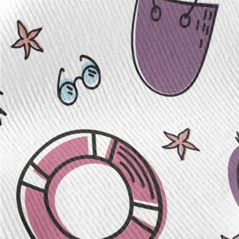 Cartoon Summer Beach Pattern Standard Corduroy