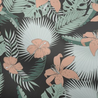 Hand Drawn Tropical Leaves And Dobby