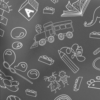 Hand Drawn Children&#39;s Toys Stretch Ponte