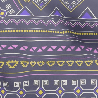 Tribal Retro Ethnic Patterns Micro Fleece
