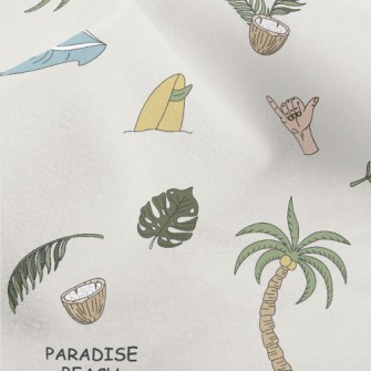 Surf With Palm Trees And Cocon Micro Fleece